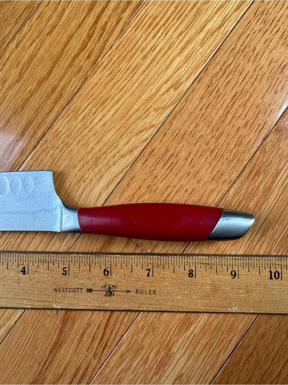 KitchenAid Santoku knife red